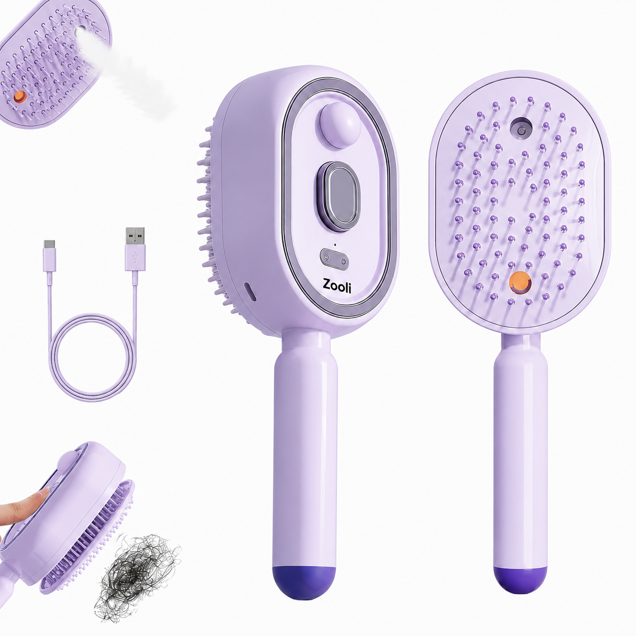 Zooli™ Steam Straightening Brush